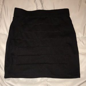 High waisted black skirt